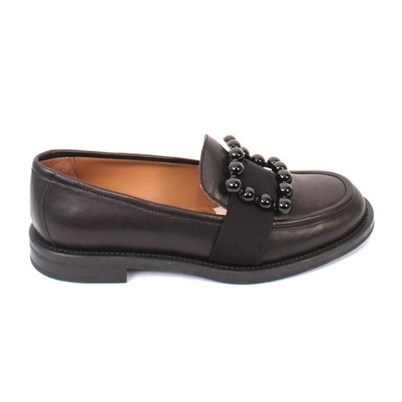 Frau 90a Black Leather Comfortable Flats Shoes - Picture 3 of 8
